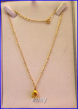 Pure 999 24K Yellow Gold Link Chain Necklace and Dragon Pendant (8 Grams) Set