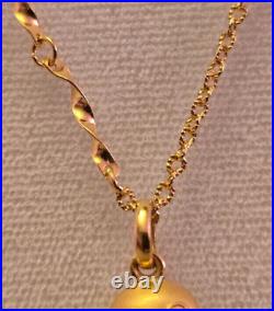 Pure 999 24K Yellow Gold Link Chain Necklace and Dragon Pendant (8 Grams) Set