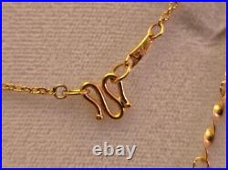 Pure 999 24K Yellow Gold Link Chain Necklace and Dragon Pendant (8 Grams) Set