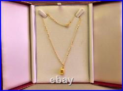 Pure 999 24K Yellow Gold Link Chain Necklace and Dragon Pendant (8 Grams) Set