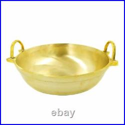 Pure Bronze Cooking Wok Combo set, 8, 9, 12 inch Kansa Kadai Set, Cheenachatti