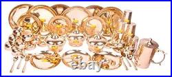 Pure Bronze Kansa Thali Dinner Set Big 49 Pieces Gold Pure Kansa Heavy Luxury