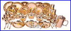 Pure Bronze Kansa Thali Dinner Set Big 49 Pieces Gold Pure Kansa Heavy Luxury