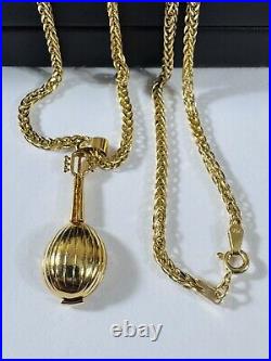 Pure Genuine 18K 750 Real Gold 17.5-18 long Guitar Set Necklace 2.5mm 9.85g