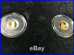 Pure Gold 2012 World's Smallest Gold 12 Coins Set With Magnifying Glass
