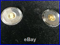 Pure Gold 2012 World's Smallest Gold 12 Coins Set With Magnifying Glass