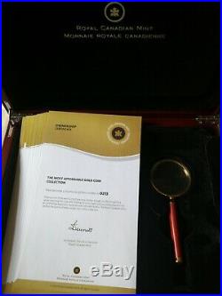 Pure Gold 2012 World's Smallest Gold 12 Coins Set With Magnifying Glass