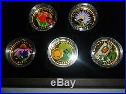 Pure Gold Coins Flora and Fauna 5-Coin Subscription Set (2015)