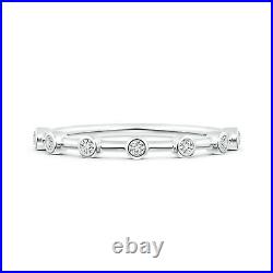 Pure Ignis Bezel Set Lab Grown Diamond Half Eternity Women's Band 14k White Gold