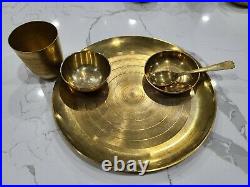 Pure Kansa/Bronze Thali Bronze Dinner Thali 5Pieces. 4 sets20 pcs total