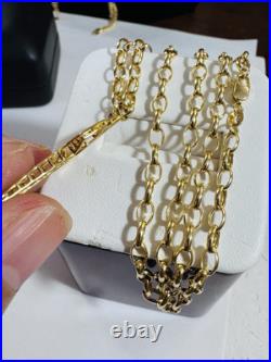 Pure New 18K 750 Fine Yellow Gold Set Cross Necklace 19.5/20 Long 5.9g 3.8mm