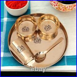 Pure Royal Bronze Dinner Thaali Set with 5 Items set