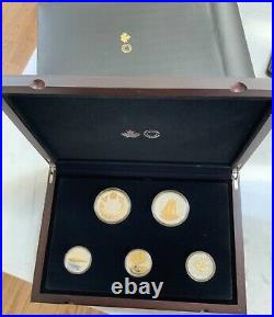Pure Silver Gold-Plated 5-Coin Set Legacy of the Dime Mintage 3,000 (2018)