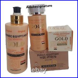 Pure-c Egyptian Gold turmeric lotion and soap, face cream, serum