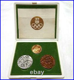 Pure gold koban + Tokyo Olympics commemorative medal set in gold