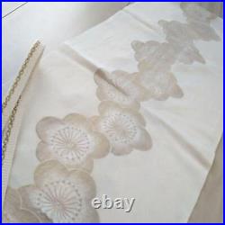 Pure silk/formal dress plum gold color luxury obiage sash set