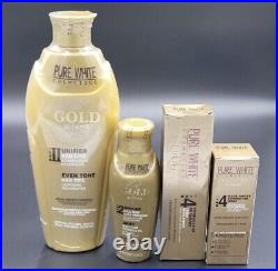 Pure white gold glowing body lotion 400ml, serum, tube and oil