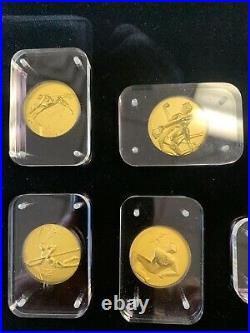 RARE 1984 Olympic gold set Salvador Dali 11 Coins 5.5 Oz Pure Gold