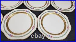 RARE Cauldon China C. A. Selzer Luncheon SET of 12 plates 8.5 Gold Trim PERFECT