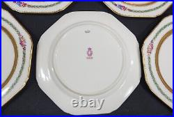 RARE Cauldon China C. A. Selzer Luncheon SET of 12 plates 8.5 Gold Trim PERFECT