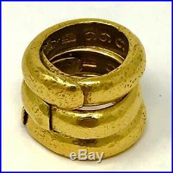 RARE HEAVY Solid 24 K (99.99% Pure) Hammered Ring Set The Holy Trinity 107g