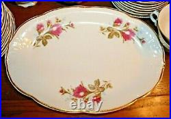 RARE Wawel China Made in Poland 1940s Floral-Gold Rim WAV69 27 pieces PERFECT