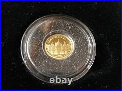 RCM 2013 Gold coins set collection 12 pcs- 0.50 g pure gold wood case &magnifier