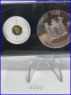 REDUCED 2023 Kennedy 60th Anniversary 0.5g Gold & 1 oz Silver 2-Coin Set