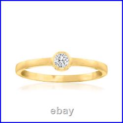 RS Pure by Ross-Simons 0.10 Carat Bezel-Set Diamond Solitaire Ring in 14kt