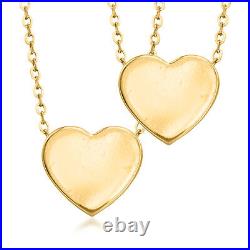 RS Pure by Ross-Simons 14kt Yellow Gold Jewelry Set 2 Heart Necklaces