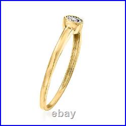 RS Pure by Ross-Simons Bezel-Set Diamond-Accented Ring in 14kt Yellow Gold