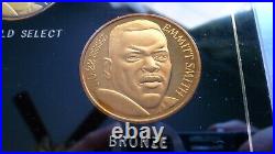 Rare Emmitt Smith 1996 Proof Set 24 Kt Gold Select Pure Silver And Bronze