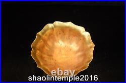 Rare old China Pure copper gilded with gold set gemstone bowl