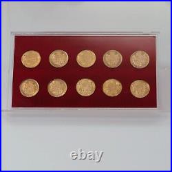 Raw 1908-1917 Denmark 20 Kroner Gold Set