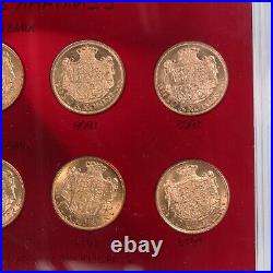 Raw 1908-1917 Denmark 20 Kroner Gold Set