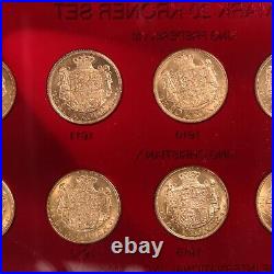 Raw 1908-1917 Denmark 20 Kroner Gold Set