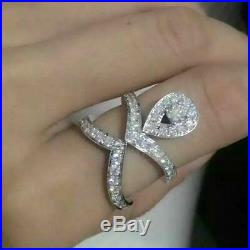 Real 10k White Pure Gold Round Diamond Women's Bridal Band Engagement Ring Set