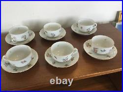 Retired Vintage Herend Eton 17 Piece Tea Set For 6. HER34. PERFECT. Gold Trim