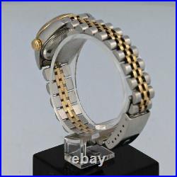 Rolex Datejust Gold/Steel Fabric Set Diamonds Dial Jubilee Bracelet Perfect Cond