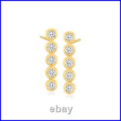 Ross-Simons 0.15 ct. T. W. Bezel-Set Diamond Linear Earrings in 14kt Yellow Gold