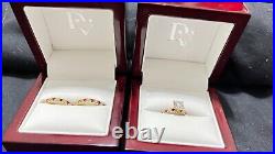 Ruby & Diamond Engagment/Wedding Ring Set