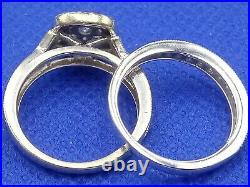 Samuel 9 carat White Gold 0.66 Ct Diamond Ring Perfect Fit Bridal Set K 5.1g