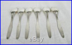 Set 6 Russian Silver (91.6% Pure) Teaspoons Gold Wash Bowl