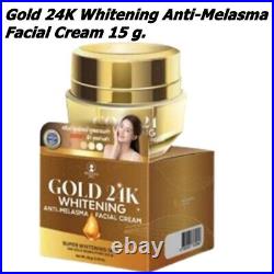 Set Gold 24K Whitening Anti- Melasma Facial Cream+Precious Skin Serum+Soap Pure