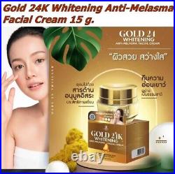 Set Gold 24K Whitening Anti- Melasma Facial Cream+Precious Skin Serum+Soap Pure