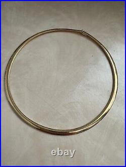 Set Of 2 Italian 18K Solid Gold Omega Necklaces 96.2 grams total