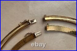 Set Of 2 Italian 18K Solid Gold Omega Necklaces 96.2 grams total