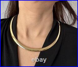 Set Of 2 Italian 18K Solid Gold Omega Necklaces 96.2 grams total