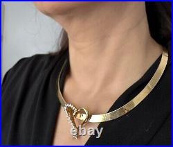 Set Of 2 Italian 18K Solid Gold Omega Necklaces 96.2 grams total