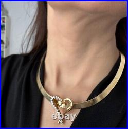 Set Of 2 Italian 18K Solid Gold Omega Necklaces 96.2 grams total